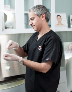 Majid prepares an injectable treatment