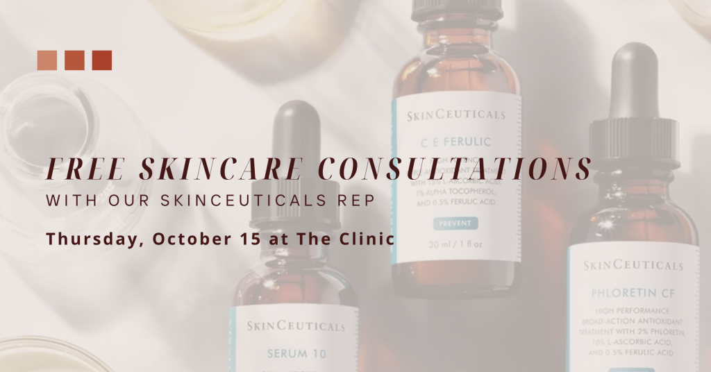 Free Skincare Consultations Thursday October 15